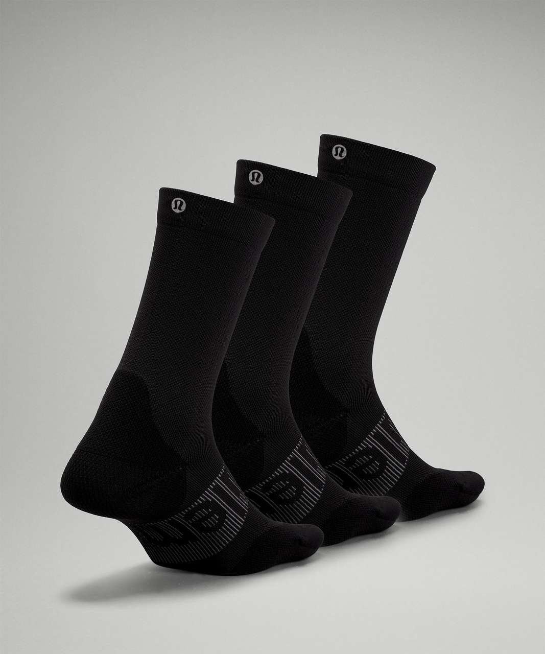 Lululemon Power Stride Crew Sock 3 Pack - Black