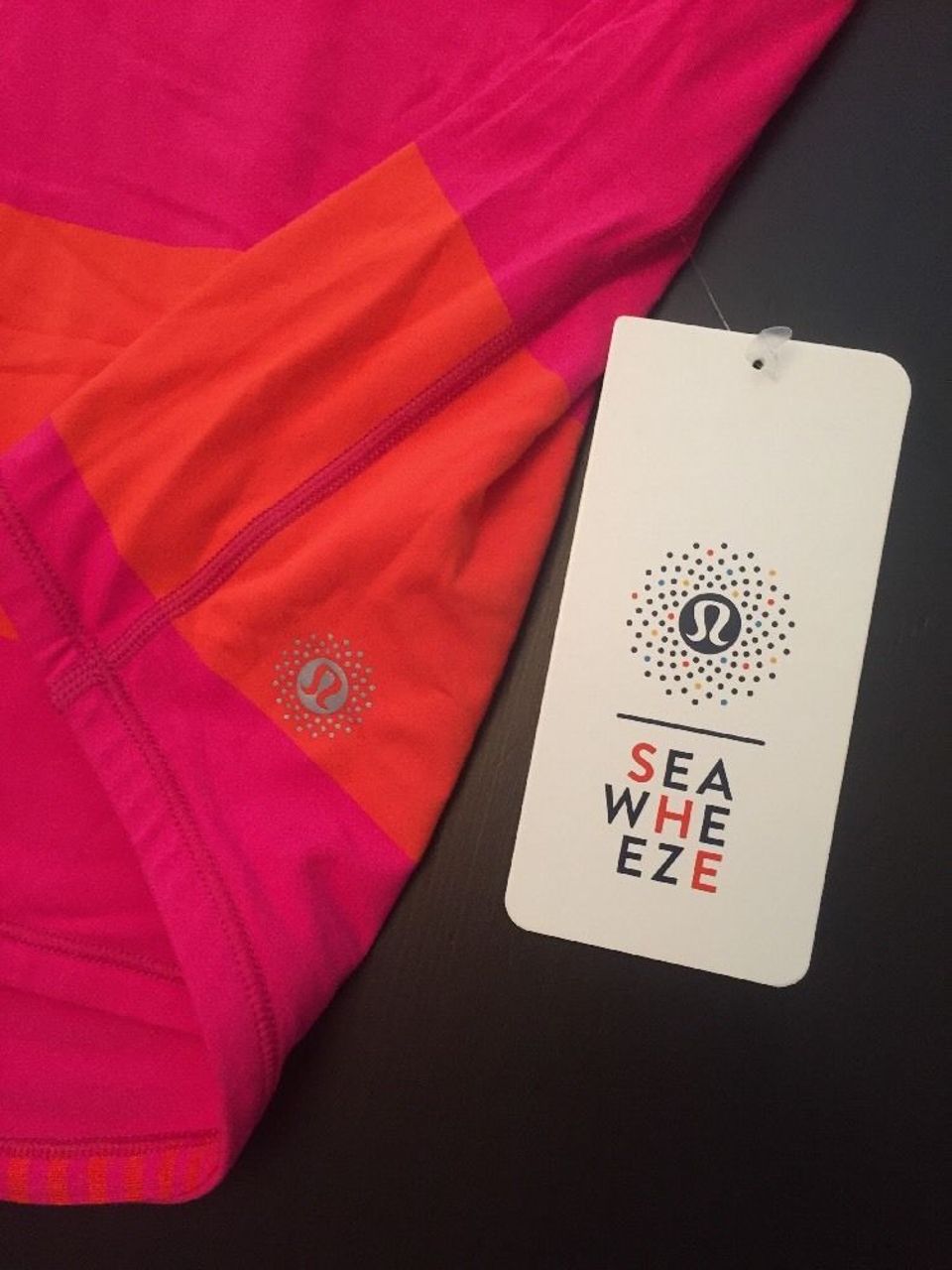 Lululemon Tuck and Flow Long Sleeve - 2015 Seawheeze - Bold Stripe / Classic Stripe Jeweled Magenta