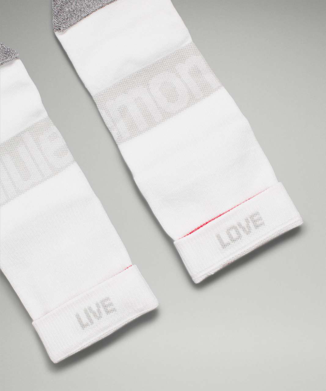 Lululemon Daily Stride Mid-Crew Sock *Stripe - Black / Heather Grey / White