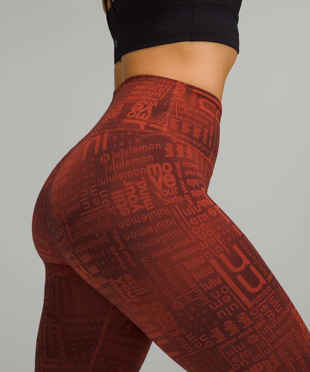 Lululemon Wunder Train Contour Fit High-Rise Tight 25 - Lululemon Ombre  Red Multi - lulu fanatics