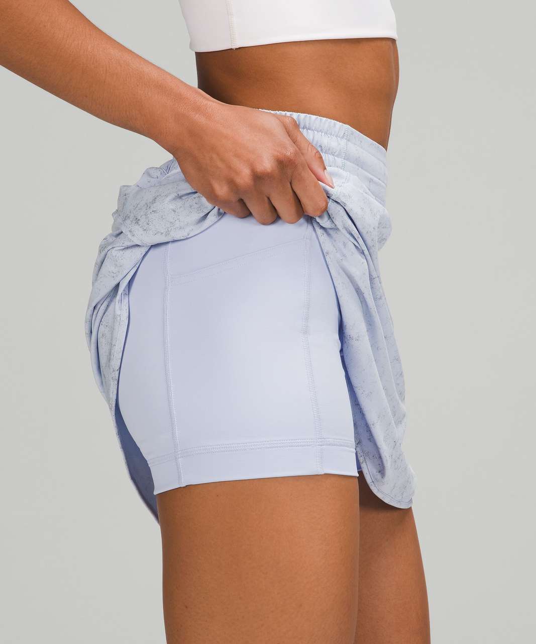 Lululemon Hotty Hot HR Lined Short 4 - Gravel Dust Pastel Blue Multi / Pastel  Blue Size 6 - $61 (10% Off Retail) - From A