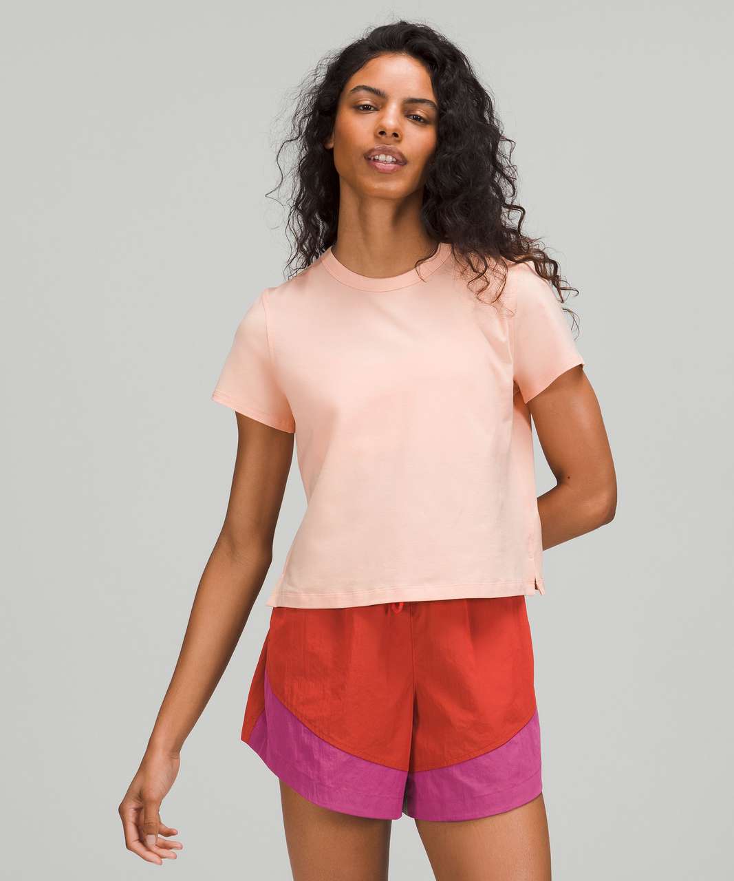 Lululemon Classic-Fit Cotton-Blend T-Shirt - Peach Satin