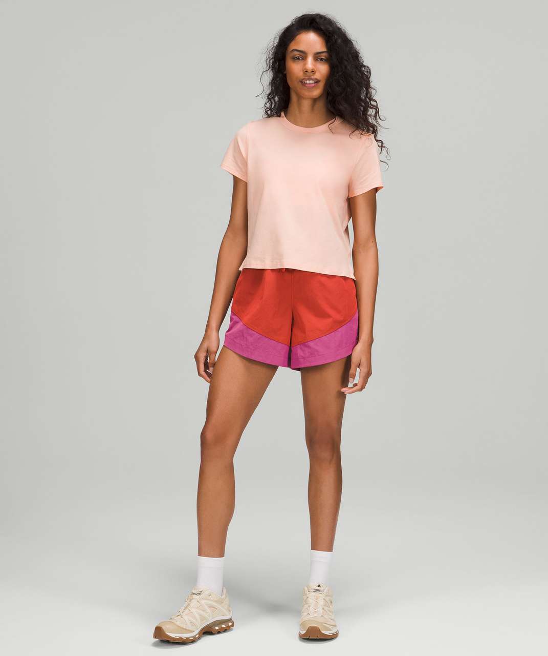 Lululemon Classic-Fit Cotton-Blend T-Shirt - Peach Satin