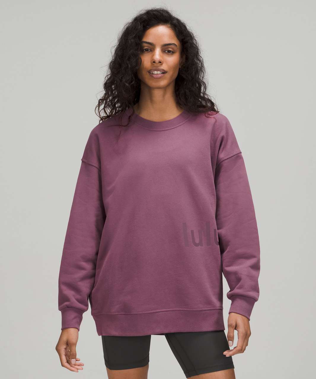 Lululemon Perfectly Oversized Crew *Graphic - Vintage Plum - lulu 