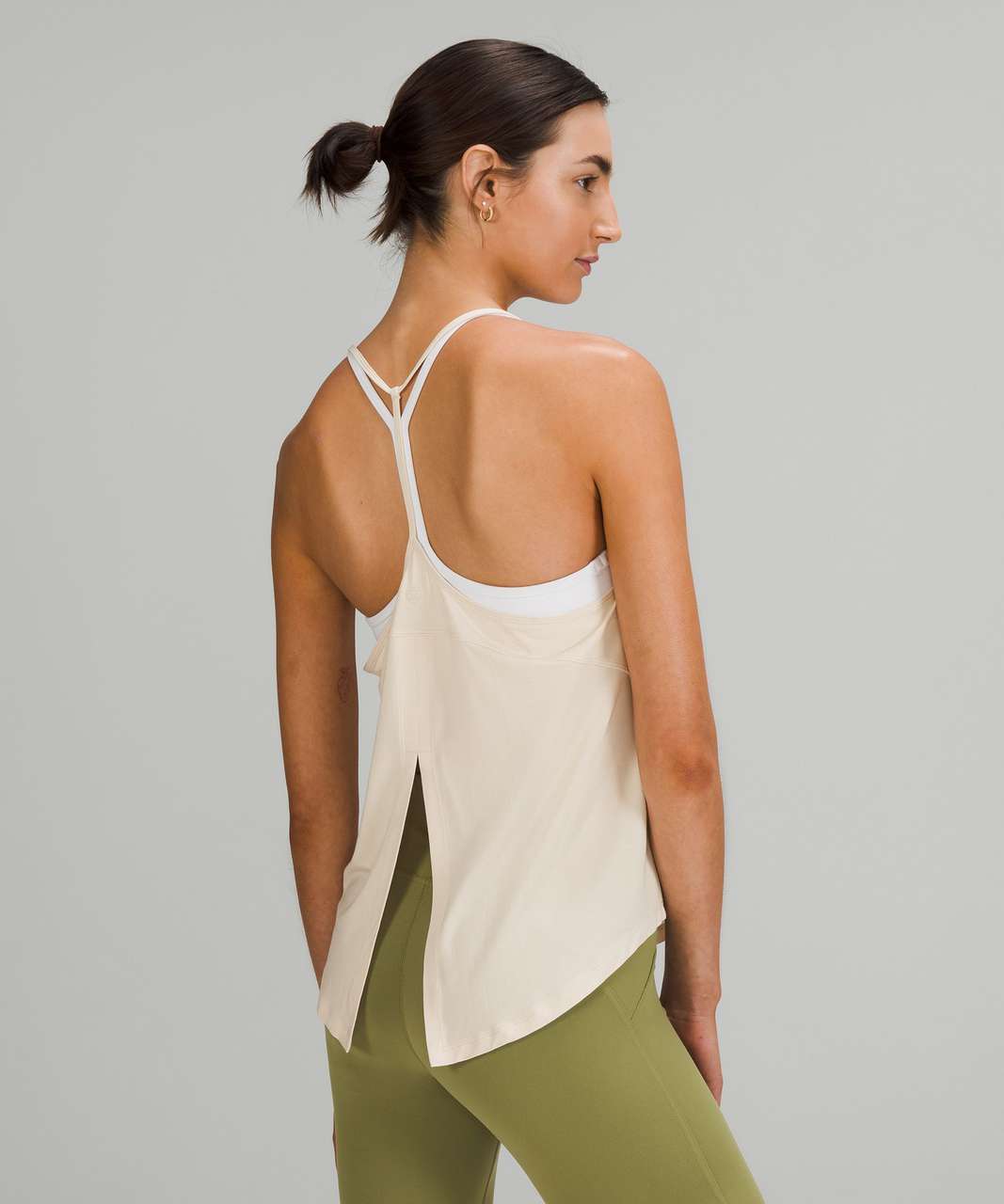 Modal Silk Twist-Back Yoga Tank Top  Yoga tank tops, Yoga tank, Tank tops  women