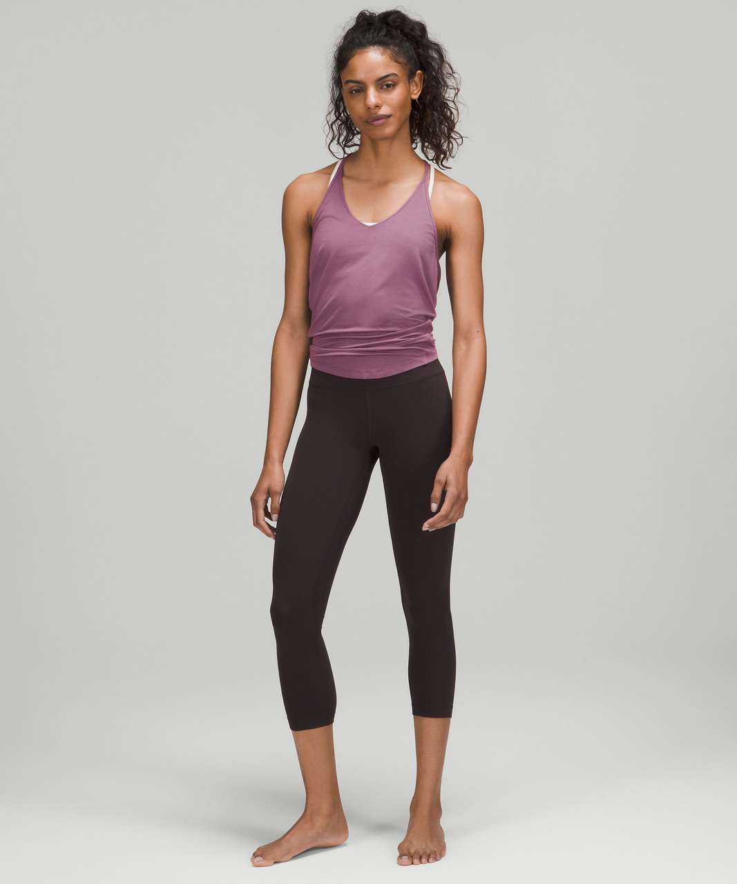 Lululemon Modal-Silk Yoga Tank Top - Vintage Plum - lulu fanatics