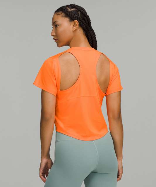 Lululemon Ventilated Open-Back Training T-Shirt - Mauve Grey / Light Sage -  lulu fanatics