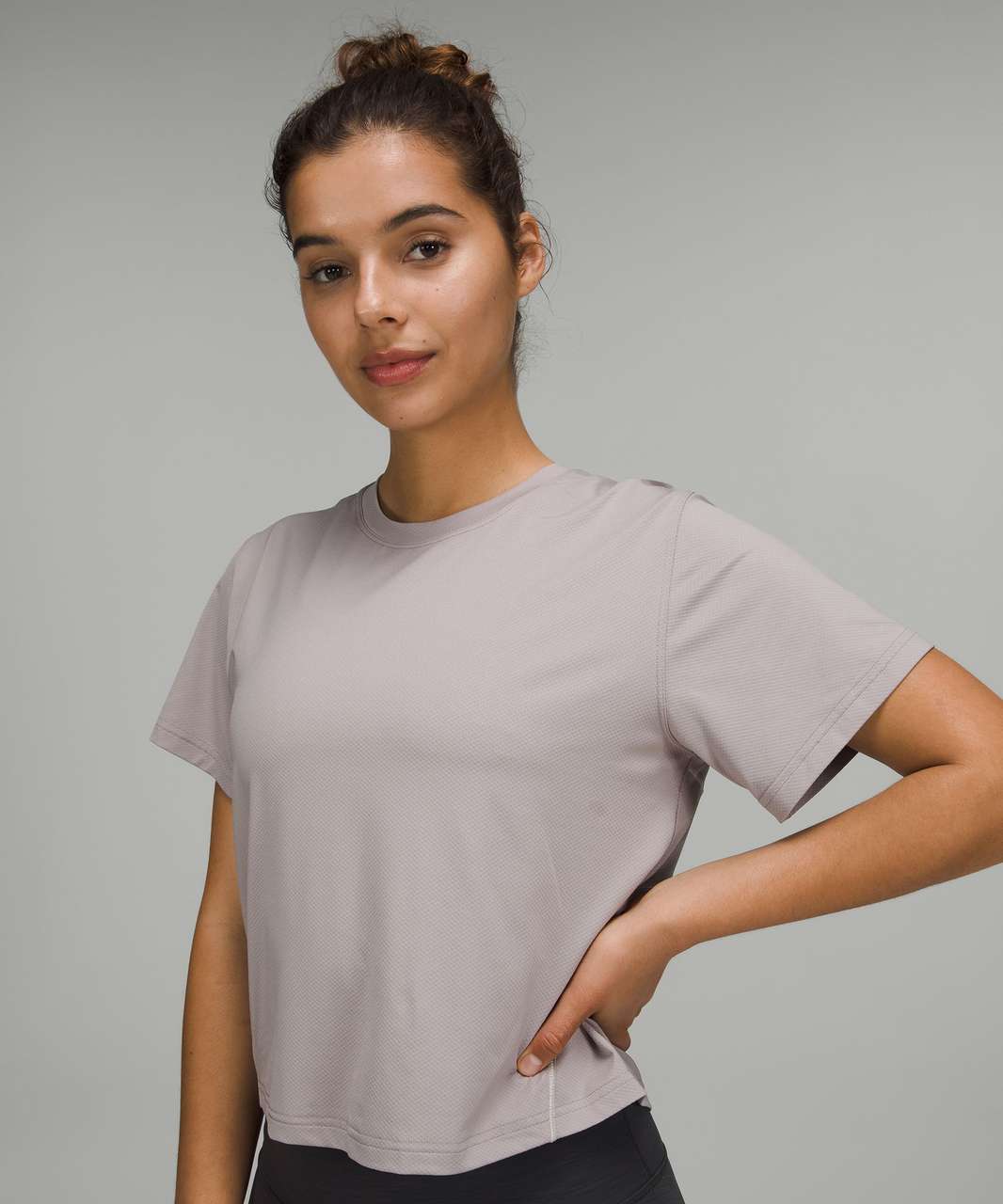 LULULEMON X BARRY'S MAUVE GREY VENTILATED OPEN-BACK TEE – Barry's Shop