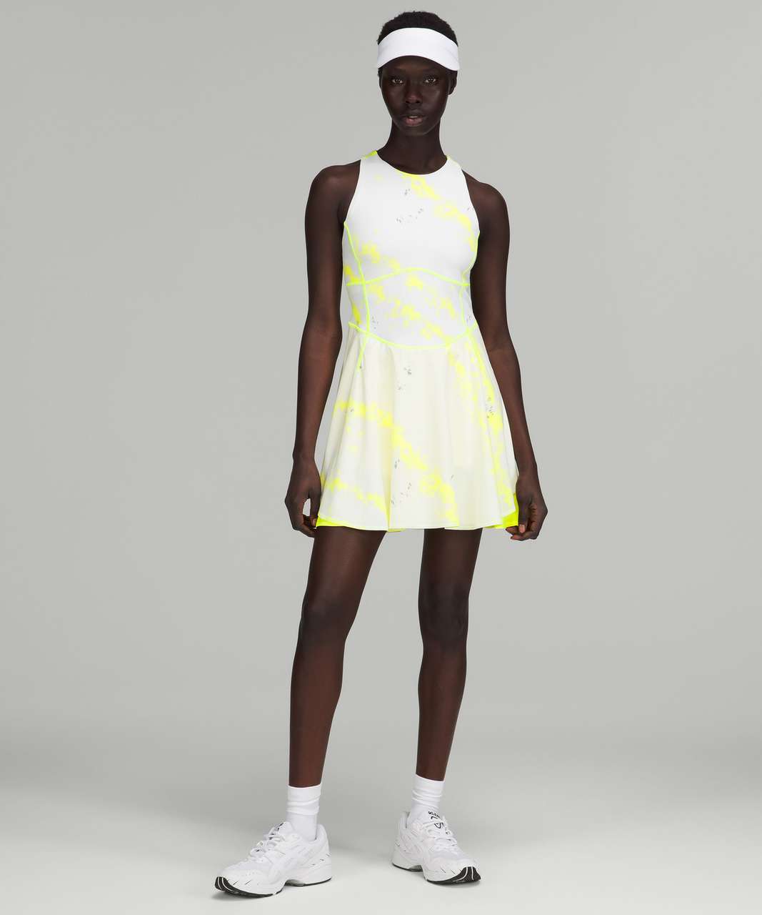 Lululemon Court Crush Dress - Cross Court Wash Electric Lemon Multi / Electric Lemon