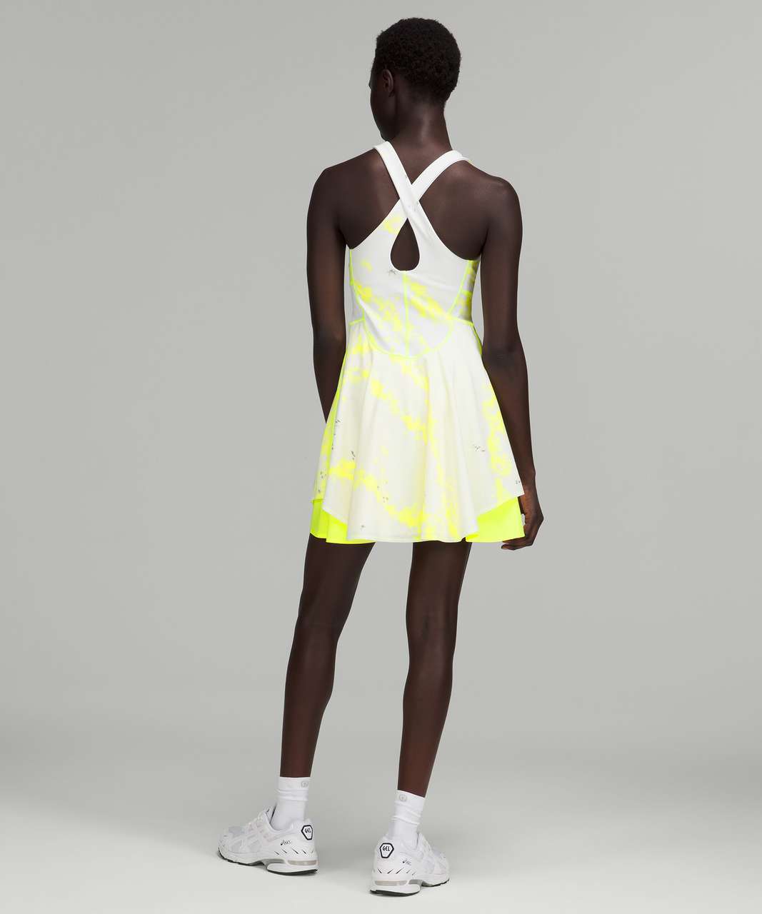 Lululemon Court Crush Dress - Cross Court Wash Electric Lemon Multi / Electric Lemon