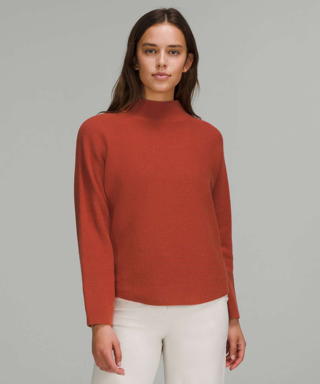 Lululemon Boxy Cotton-Blend Sweater - Red Rock