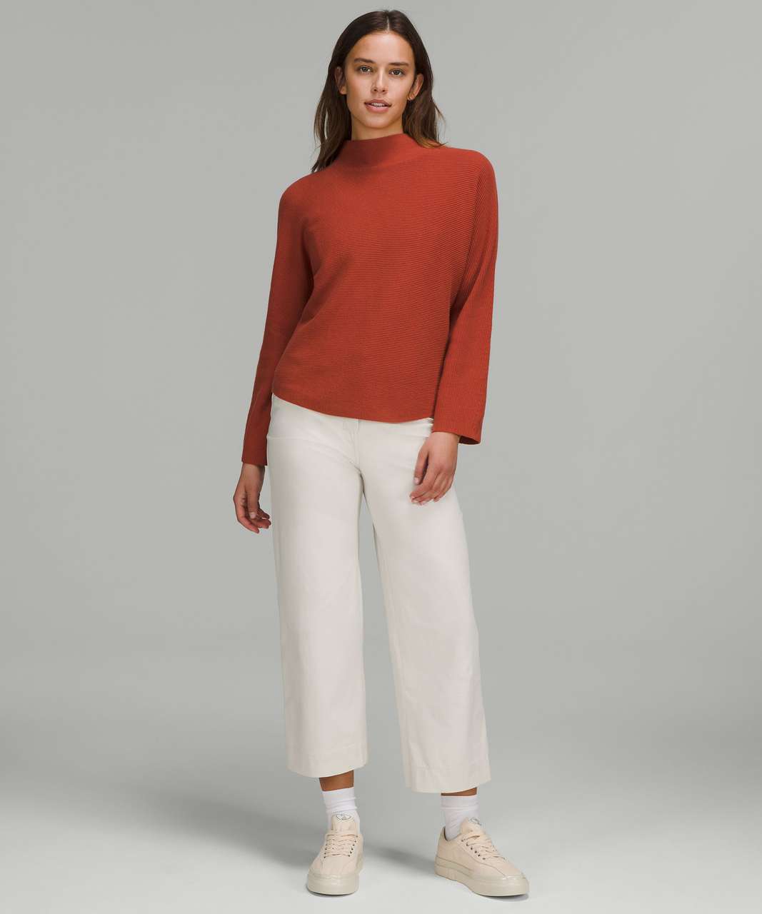 Lululemon Boxy Cotton-Blend Sweater - Red Rock