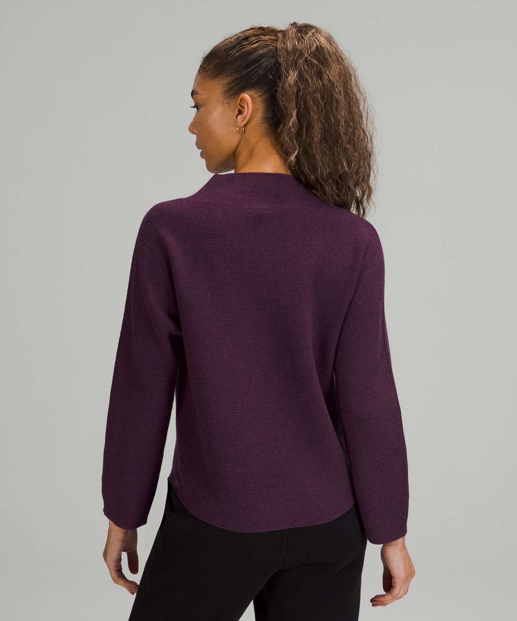 Lululemon Boxy Cotton-Blend Sweater - Heathered Vintage Plum