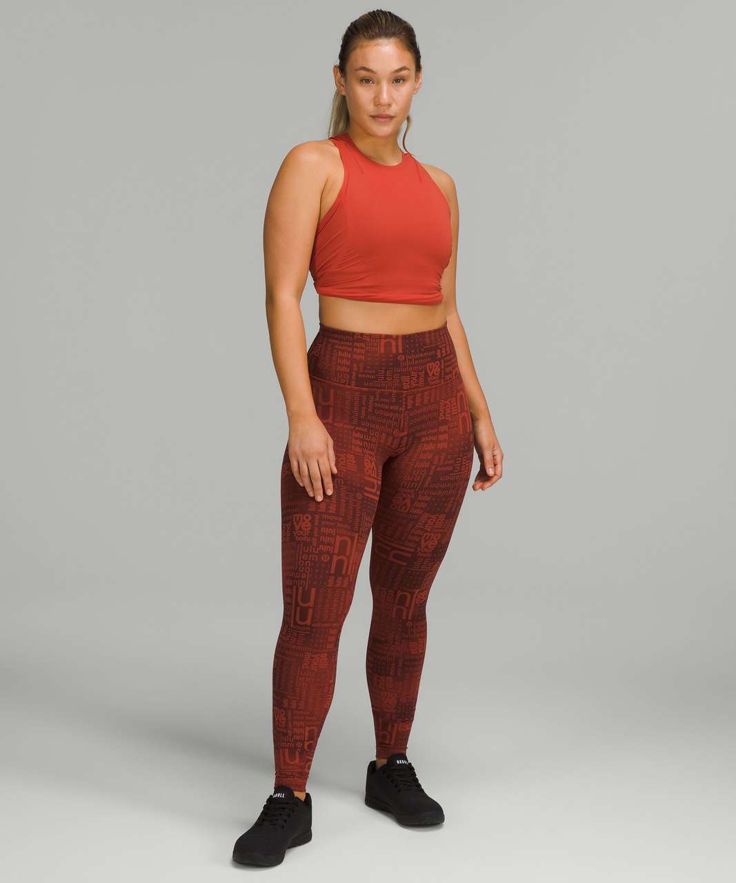 Lululemon Size 4 Wunder Train HR Tight 25 Ombre Red LLBR Everlux Hi Rise  Pant