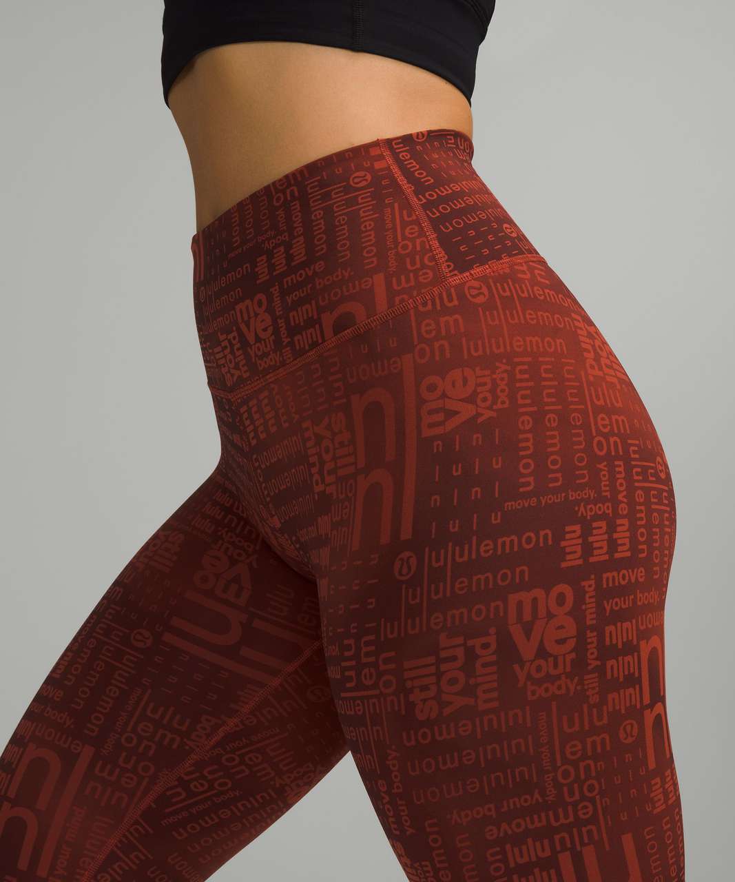 Lululemon Wunder Train High Rise Tight 25” Leggings Everlux Mulled Wine 18  NWT