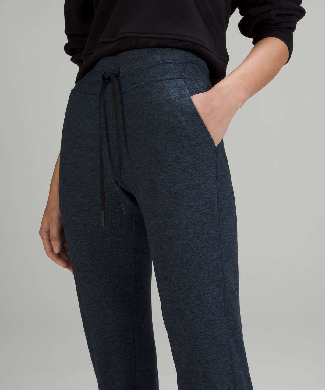 lululemon athletica, Pants & Jumpsuits, Ready To Rulu Jogger Crop In  Heathered True Navyblack