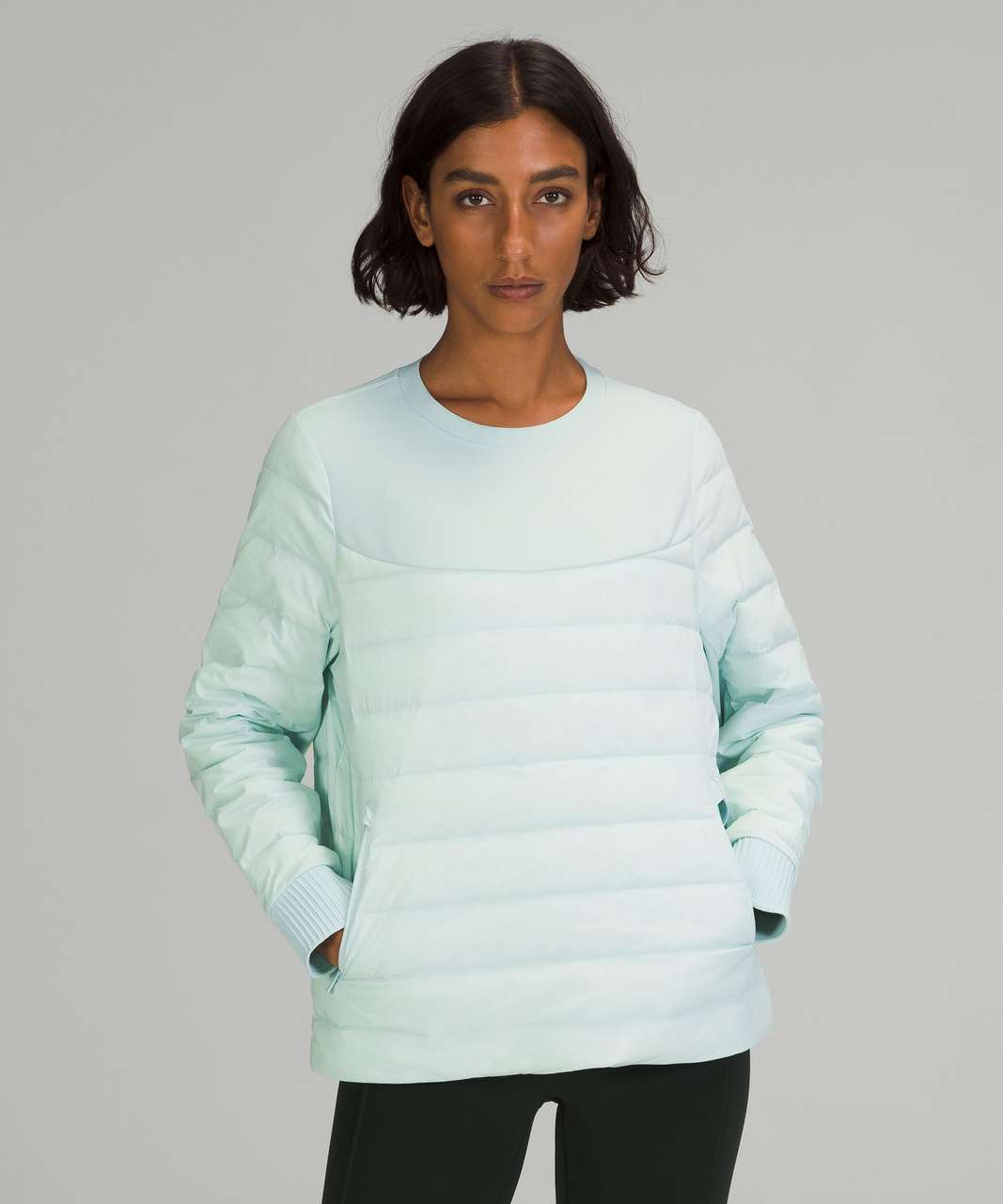 Lululemon Down and Around Crew - Delicate Mint - lulu fanatics