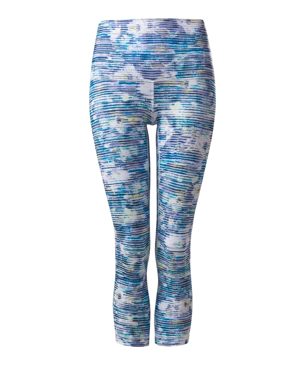 lululemon athletica, Pants & Jumpsuits, Lululemon Wunder Under Blurry  Belle Blue Abstract Print Cropped Leggings Euc