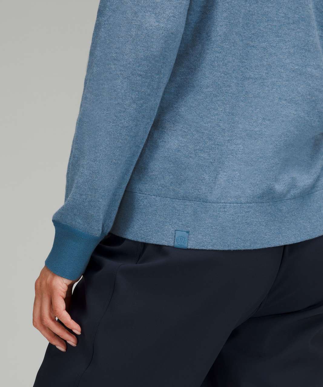 Lululemon Silk-Blend Crewneck Sweater - Heathered Soft Denim