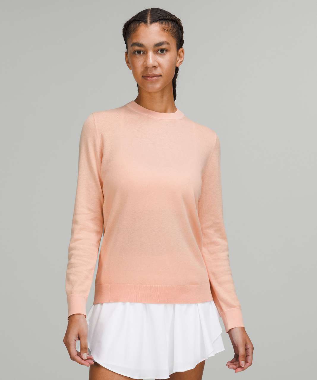 Lululemon Silk-Blend Crewneck Sweater - Peach Satin