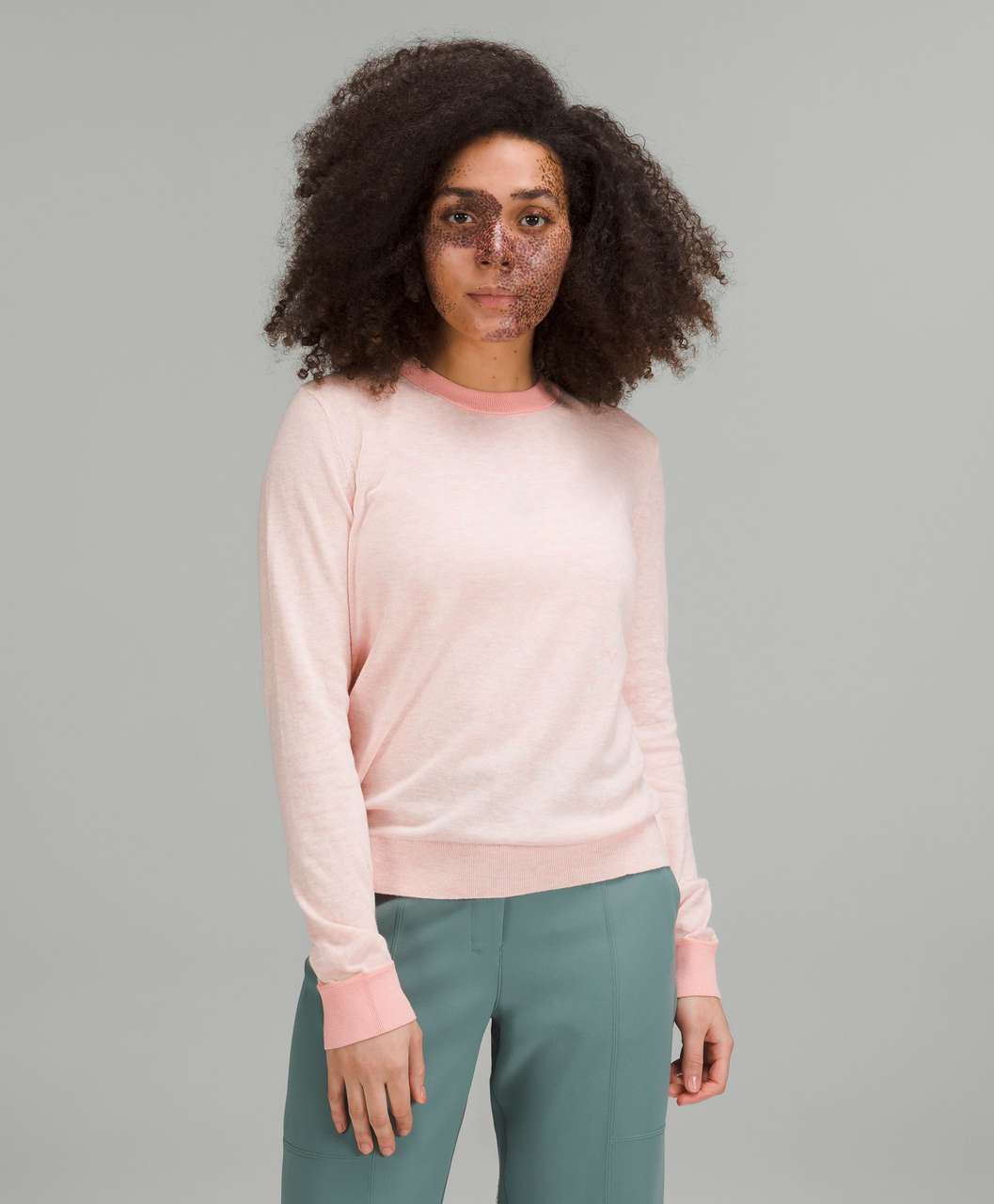 Lululemon Silk-Blend Crewneck Sweater - Heathered Dew Pink