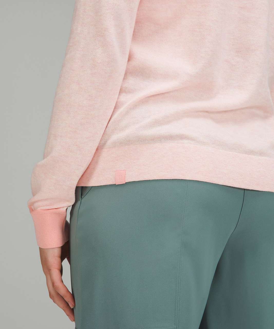 Lululemon Silk-Blend Crewneck Sweater - Heathered Soft Denim