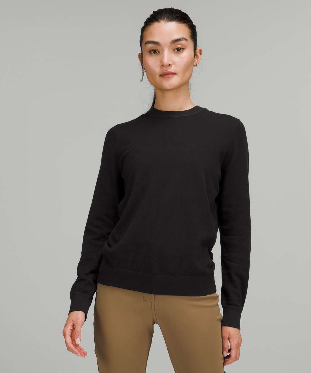 Lululemon Silk-Blend Crewneck Sweater - Black