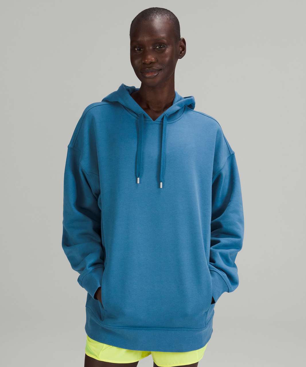 Lululemon Scuba Oversized 1/2 Zip Hoodie - Tidewater Teal - lulu fanatics