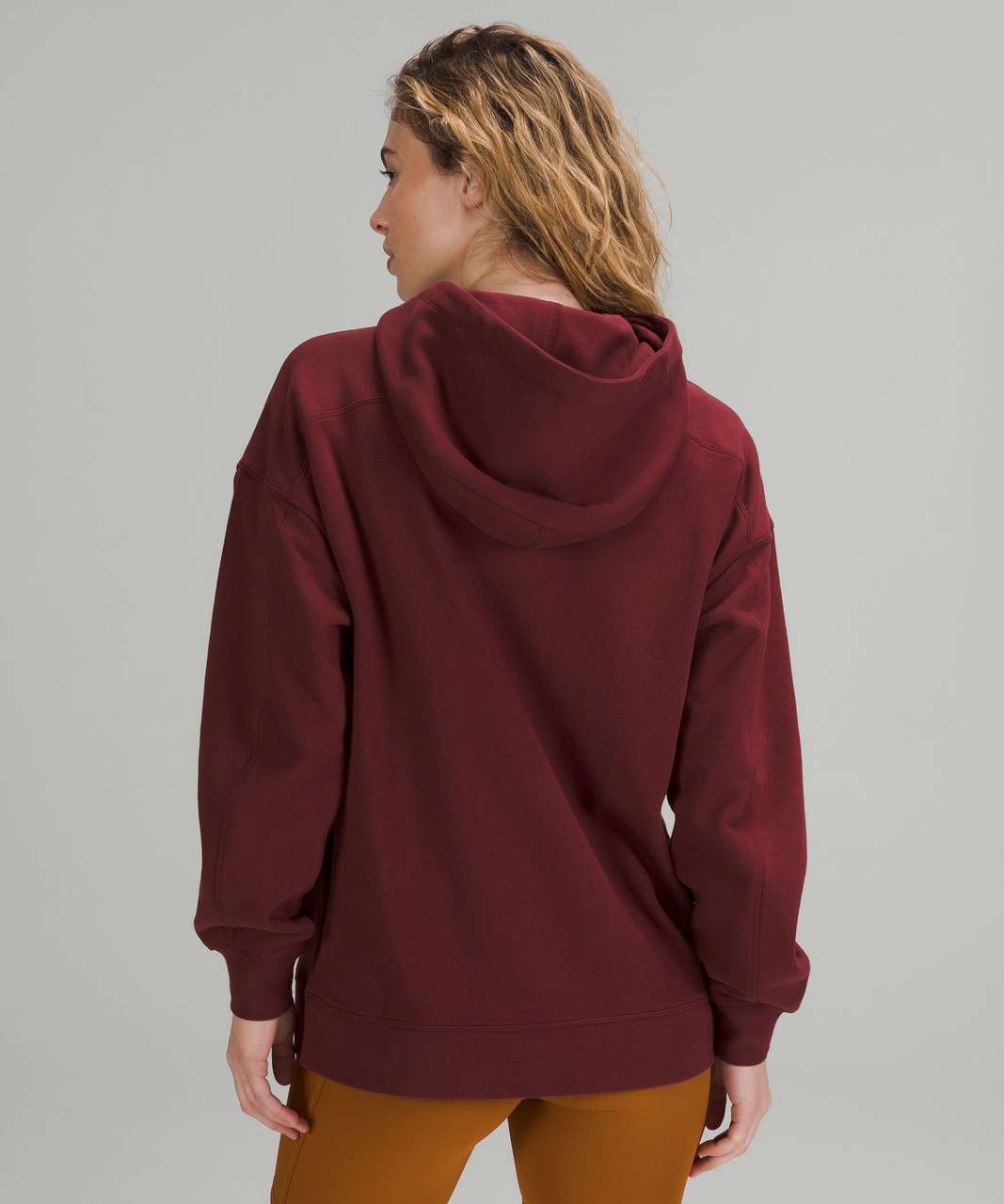 NEW Lululemon Scuba Oversized Half-Zip Hoodie Red Merlot Size XS/S