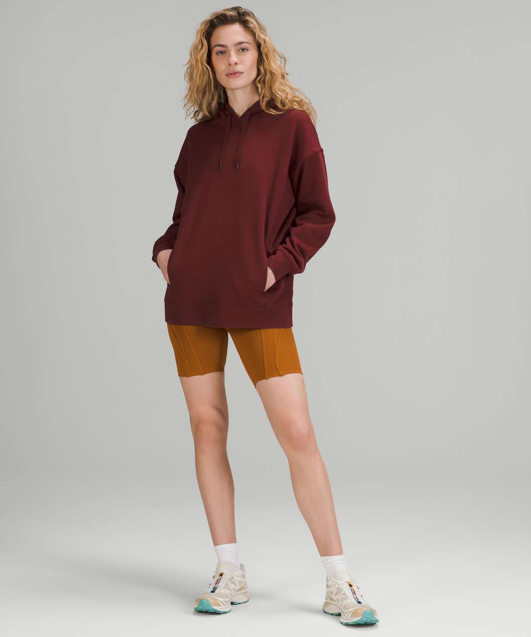 Lululemon Perfectly Oversized Hoodie - Red Merlot - lulu fanatics