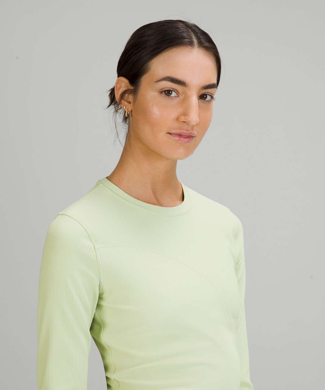 Lululemon Ribbed Open-Back Yoga Long Sleeve Shirt - Creamy Mint