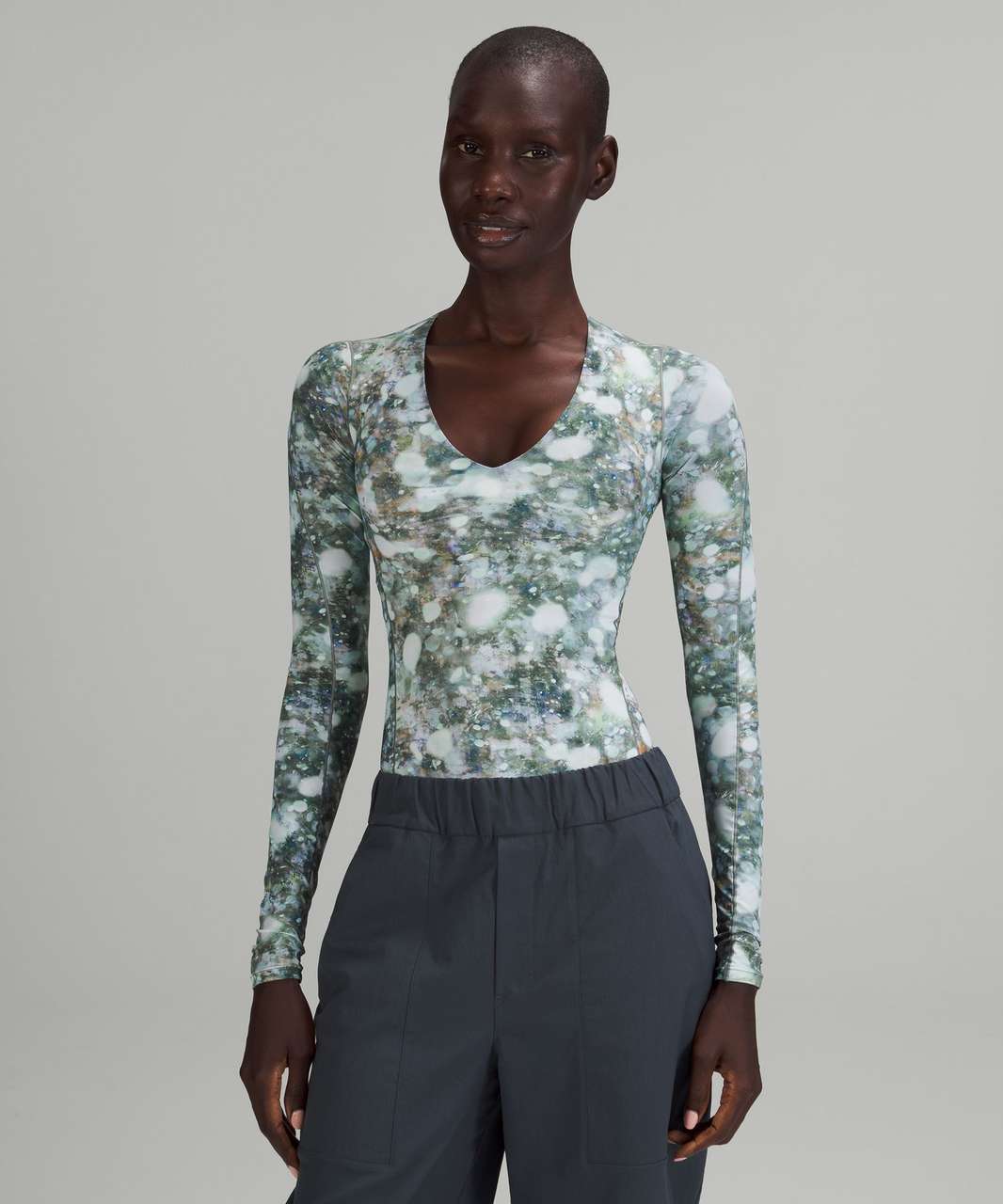 ZARA floral print long sleeve bodysuit Size Small