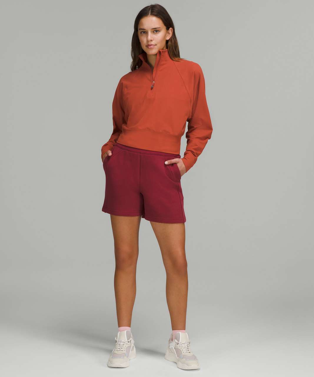 Lululemon Ready to Rulu Half-Zip Pullover - Red Rock