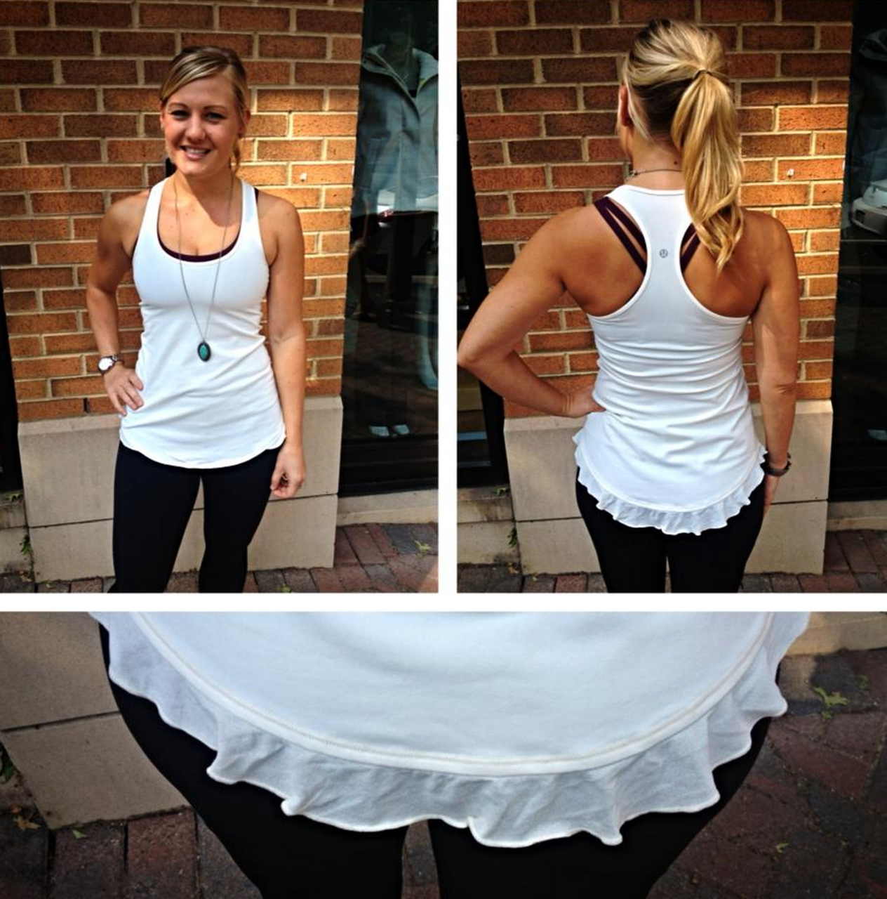 Lululemon Cool Racerback *Ruffled Up - Angel Wing