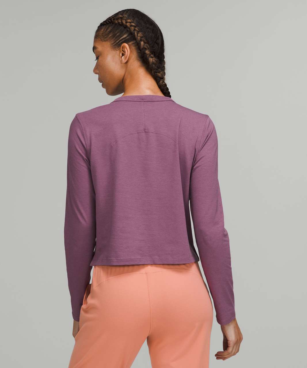 Lululemon Classic-Fit Cotton-Blend Long Sleeve Shirt - Vintage Plum - lulu  fanatics