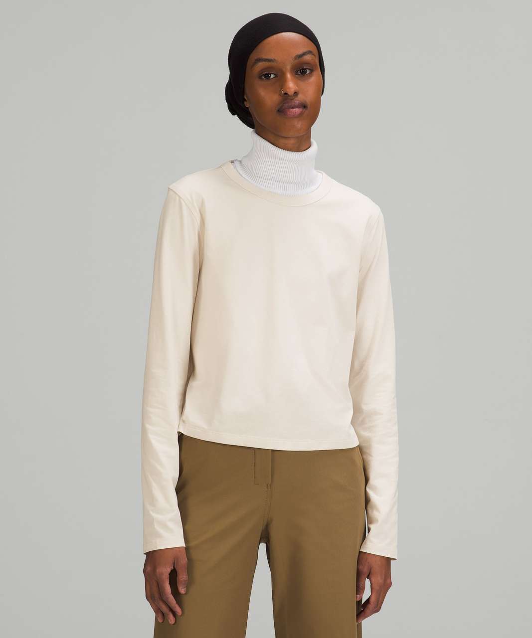 Lululemon Classic-Fit Cotton-Blend Long Sleeve Shirt - White Opal