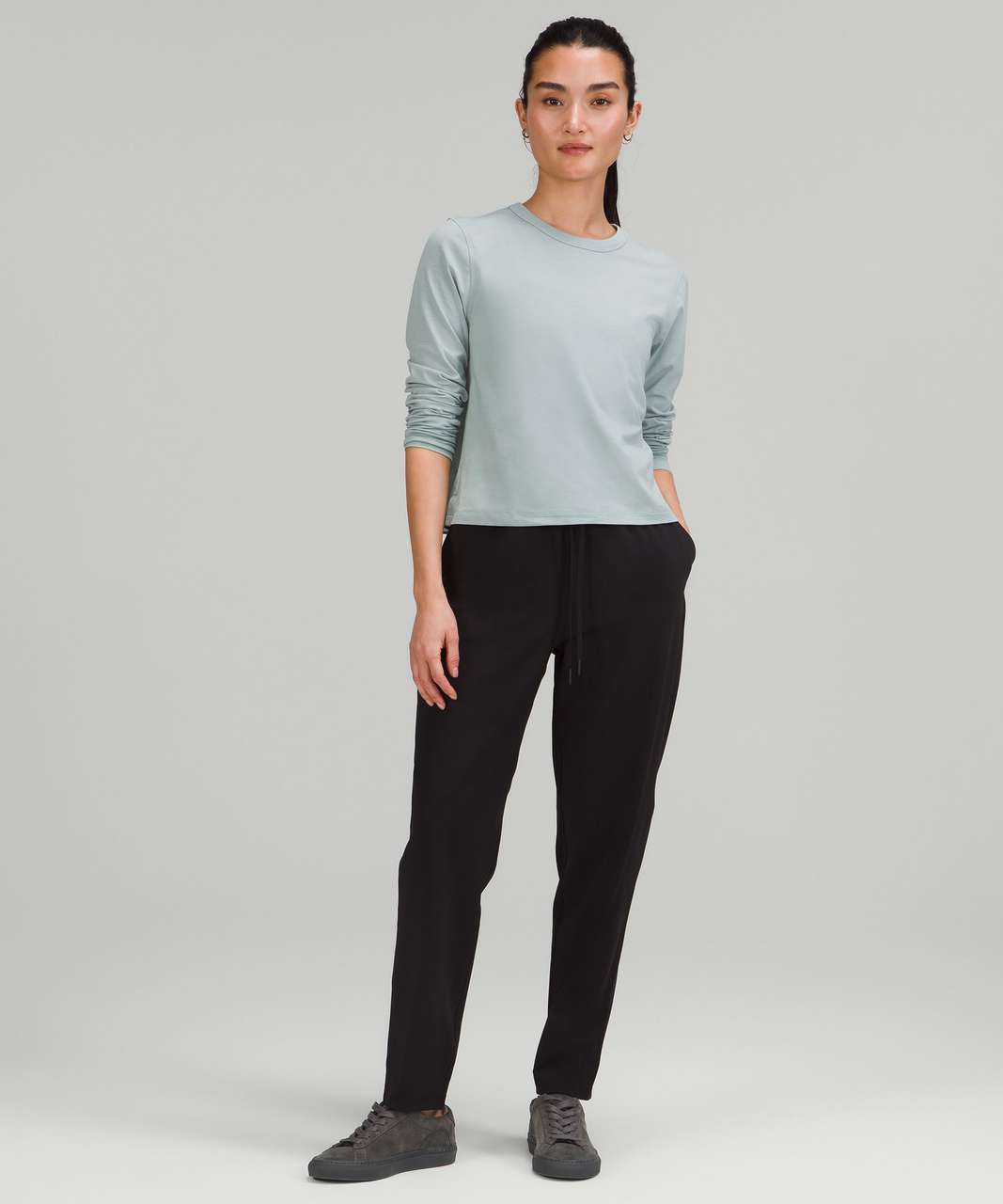 Lululemon Classic-Fit Cotton-Blend Long Sleeve Shirt - Silver Blue ...