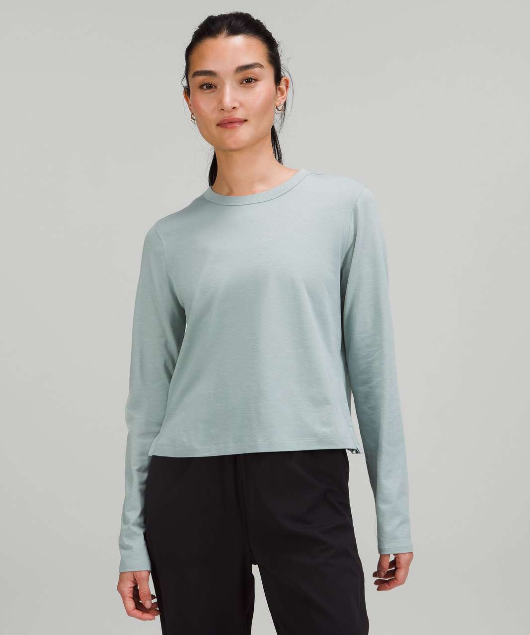 Classic-Fit Cotton-Blend Long-Sleeve Shirt Women's Long, 56% OFF