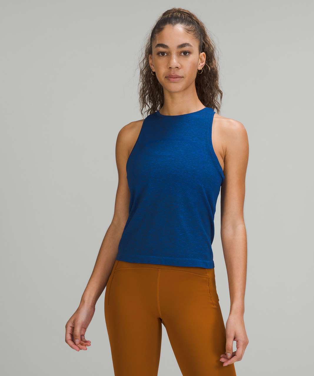 Lululemon Swiftly Tech High-Neck Tank Top 2.0 *Race Length - Blazer Blue Tone / Mineral Blue