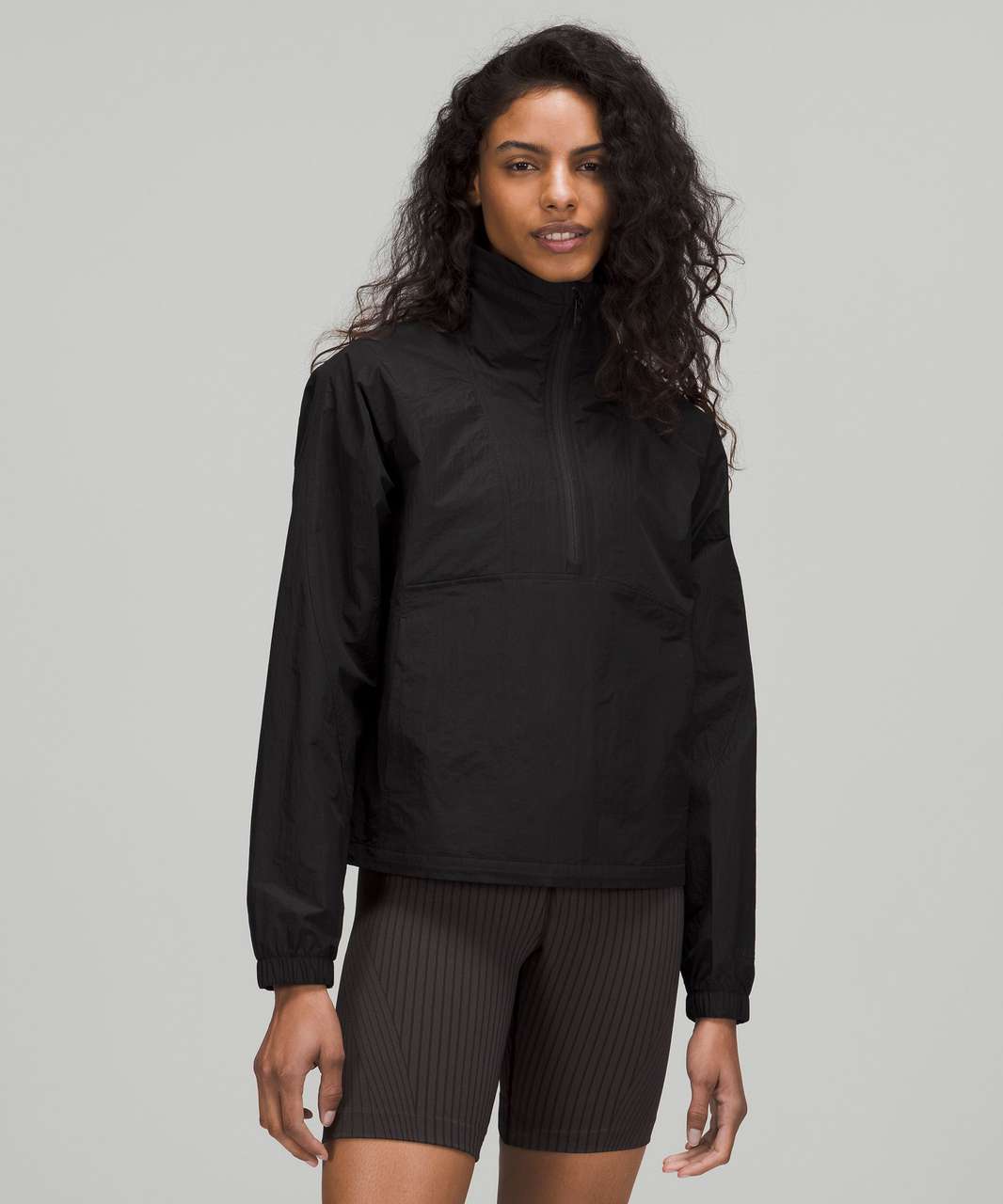 Lululemon Tech Fleece Hiking 1/4 Zip Pullover - Black - lulu fanatics