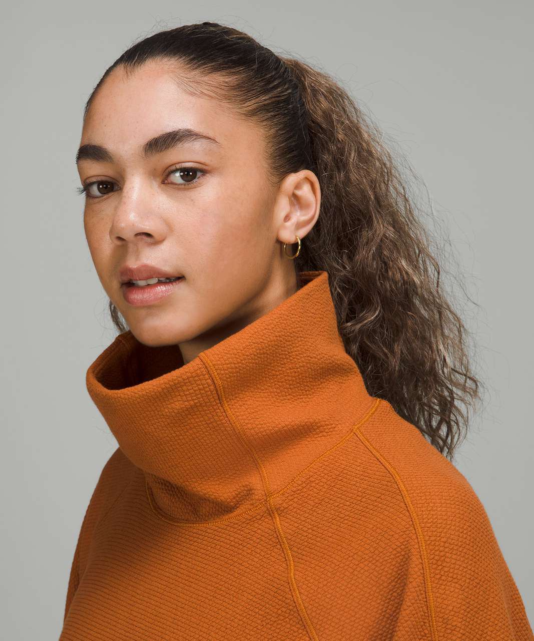 Lululemon Textured Funnel-Neck Pullover - Butternut Brown - lulu fanatics