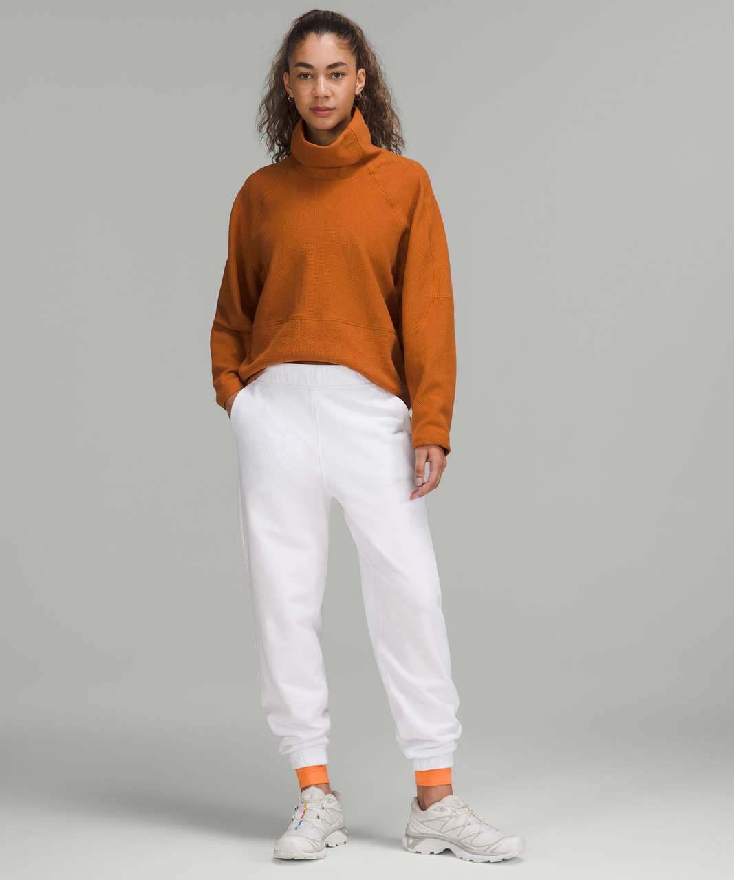 Lululemon Textured Funnel-Neck Pullover - Butternut Brown - lulu fanatics