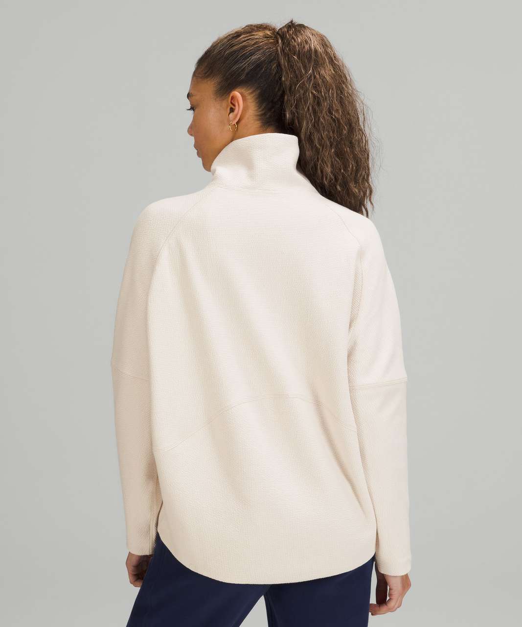 Lululemon Textured Funnel-Neck Pullover - White Opal