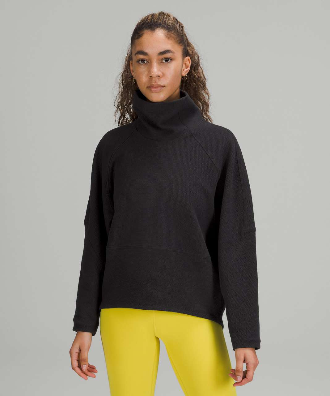 Lululemon Textured Funnel-Neck Pullover - Black