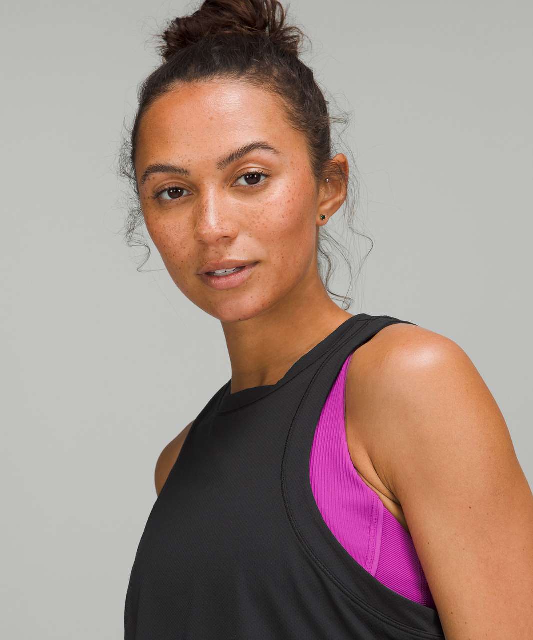 Lululemon Open-Back Cropped Training Tank Top - Black