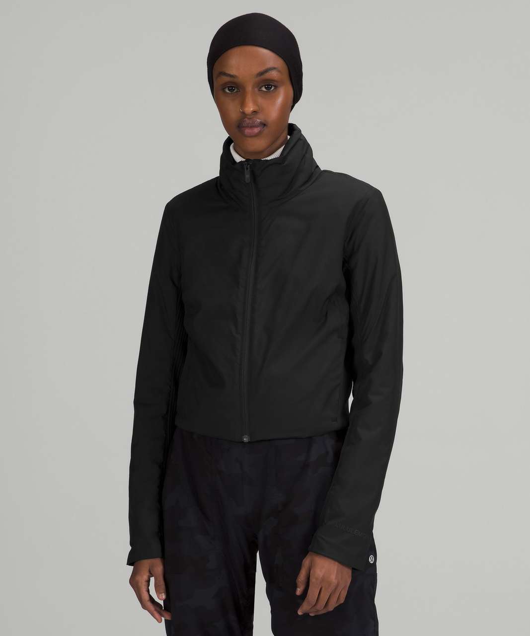 Lululemon SoftMatte Insulated Cropped Jacket - Black - lulu fanatics