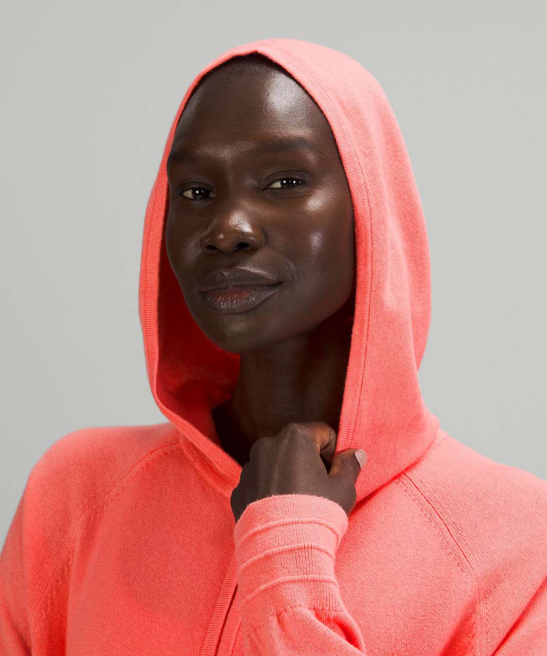 Lululemon Cotton-Cashmere Knit Hoodie - Raspberry Cream