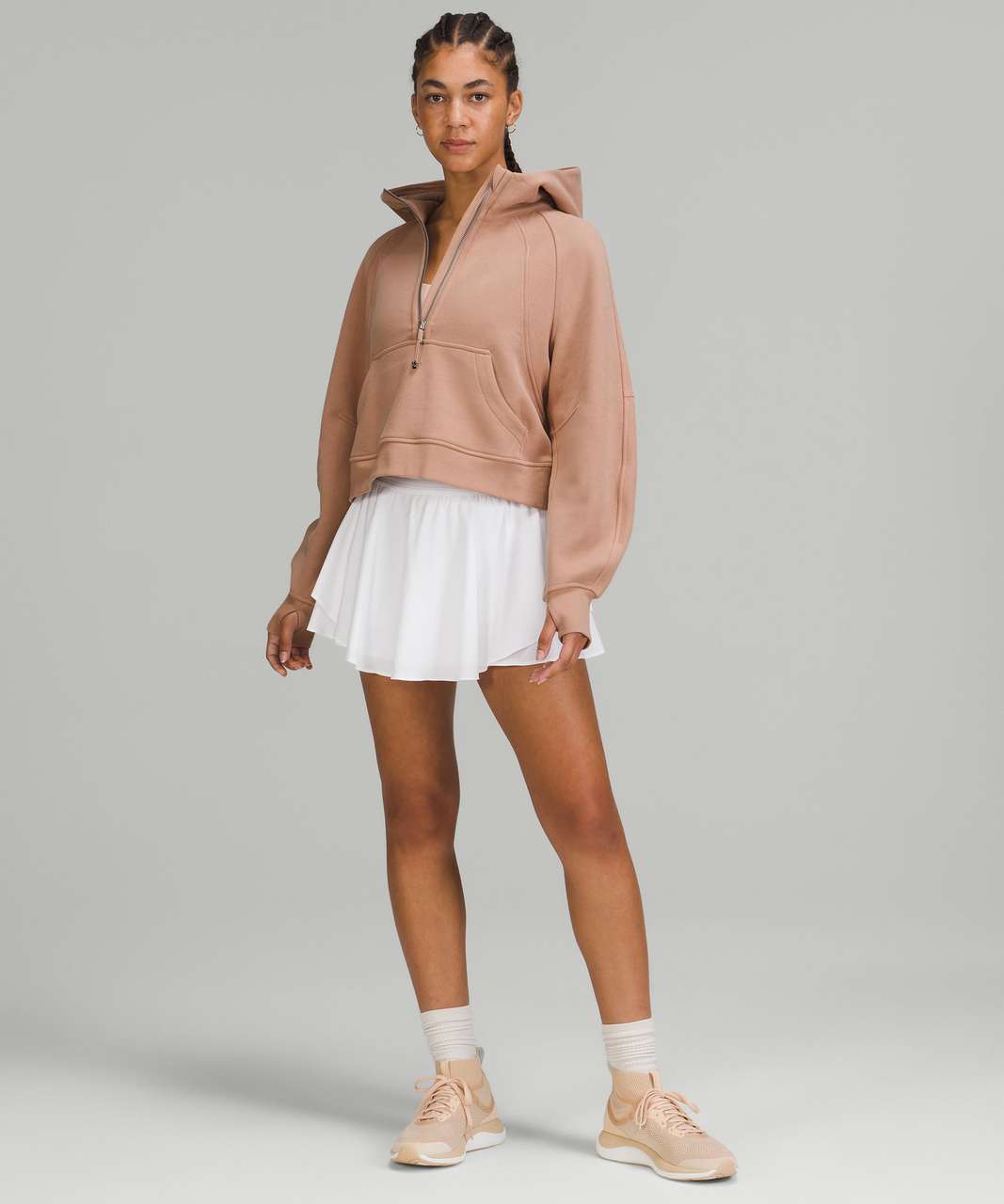 Lululemon Scuba Oversized Half Zip Hoodie Strawberry Milkshake M/L