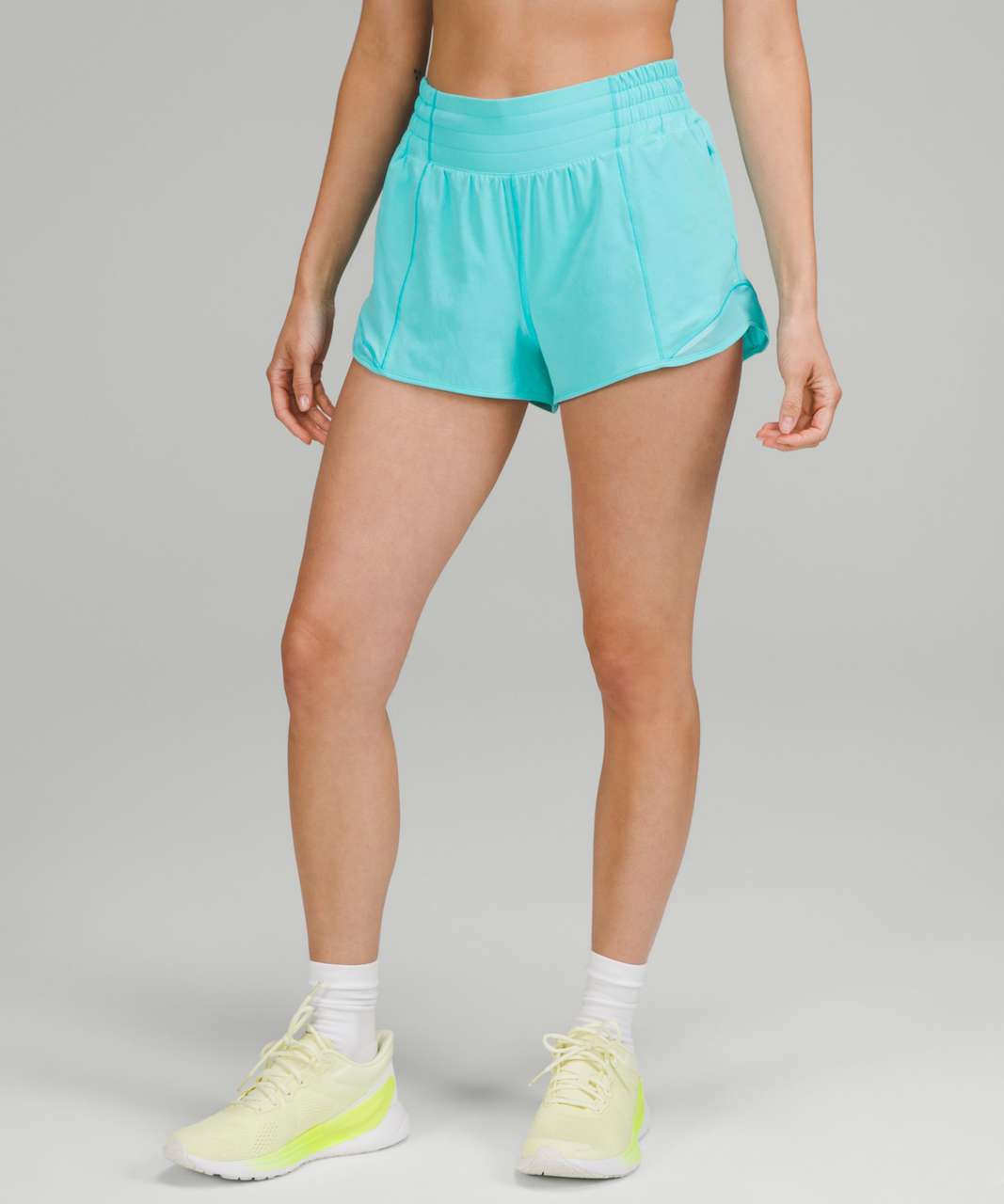 LULULEMON Hotty Hot 2.5 HR Hi-Rise Short 2 10 Electric Turquoise