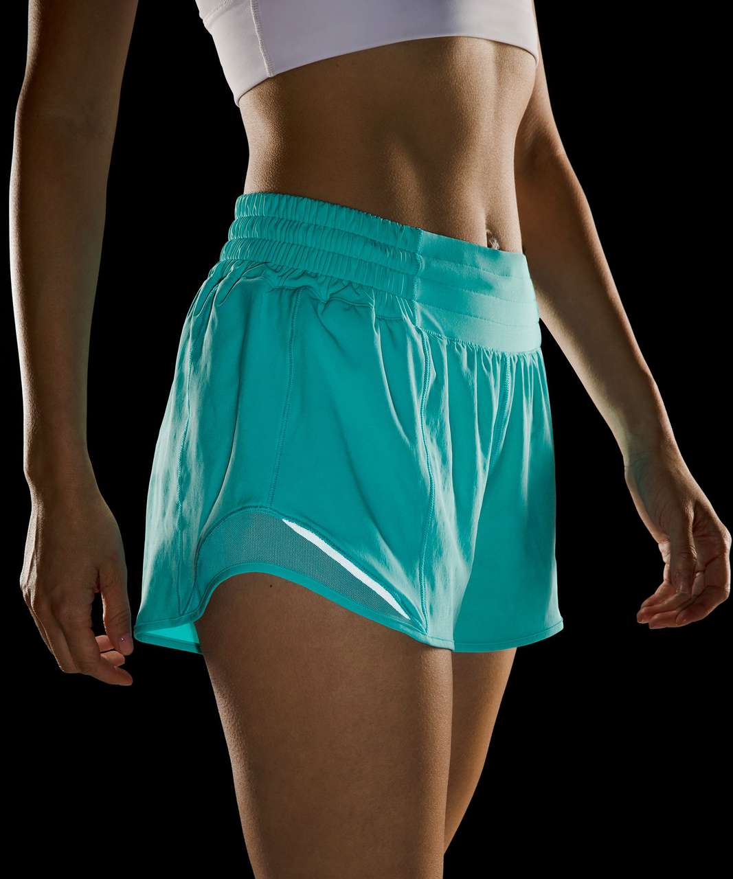 Lululemon Hotty Hot Low-rise Lined Shorts 4 In Electric Turquoise